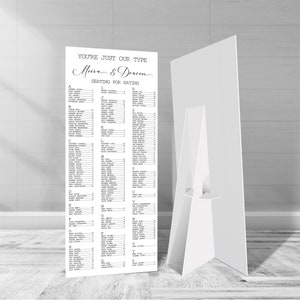 Extra Large Wedding Seating Chart, 6 Feet Tall Seating Chart, Minimalist Wedding Seating Plan, Seating Plan Sign, Guest Seating Sign