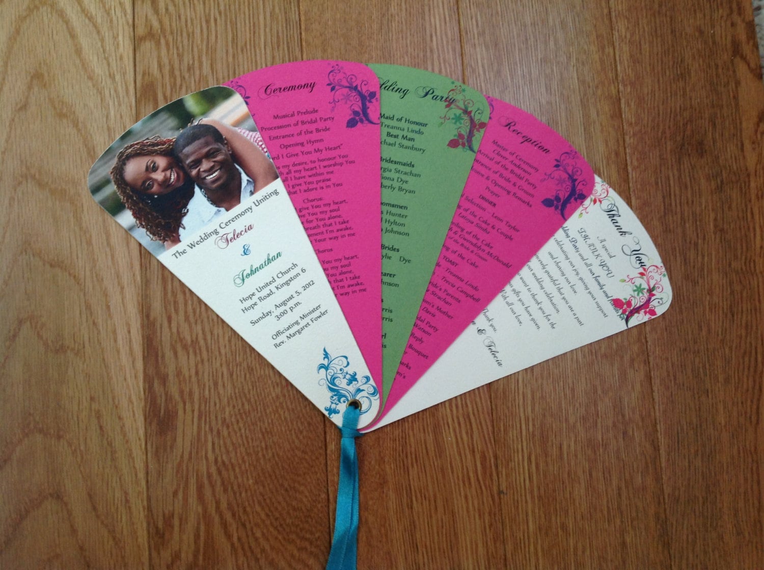 Wedding Fan Programs