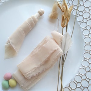 Hand Torn Ribbon Belly Band, Invitation Belly Band, Raw Edge Invitation Band, Torn Edge Fabric Strips, Fray Edge Invitation Belly Band