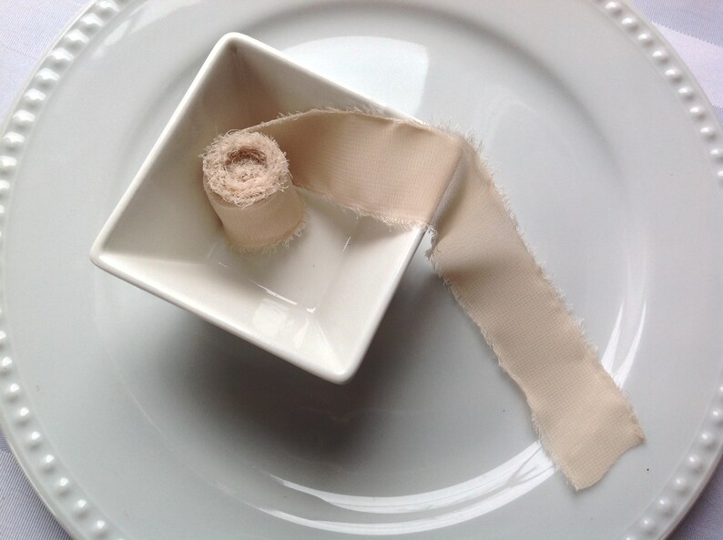 Hand Torn Ribbon Belly Band Invitation Belly Band Raw Edge Etsy