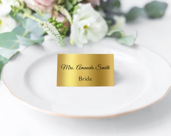 Wedding Place Cards, Gold Foil Place Cards, Escort Cards, Name Cards, Food Tent Cards, Candy Buffet Card, Gold Place Card