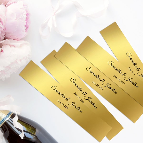 Wedding Invitation Belly Band, Gold Foil Invitation Belly Band, Invitation Bands Gold invitations, Paper Bands with Monogram