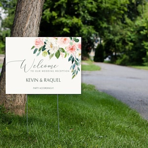 Yard Wedding Sign, Lawn Sign for Wedding, Outdoor wedding Signs