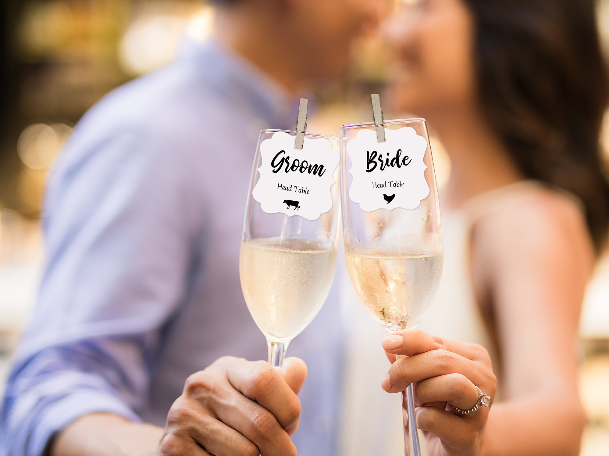 Champagne Flute Place Cards Wedding Escort Cards Wine Glass | Etsy
