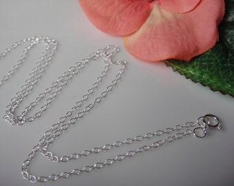 925 sterling silver cable flat 20" chain, sterling silver chain, cable chain, silver flat chain, silver cable chain, chain
