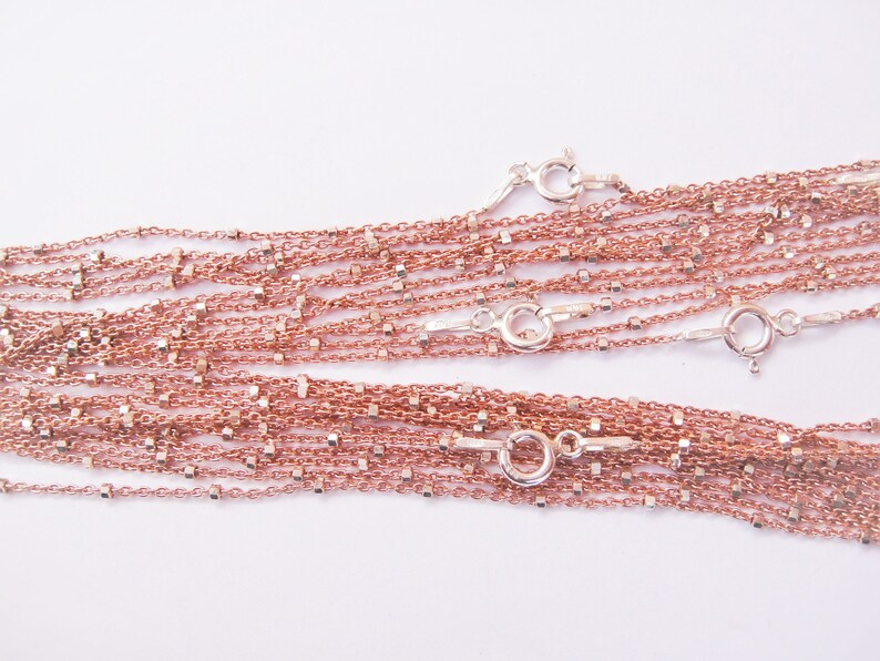 Rose Gold 18k Rose Gold Over 925 Sterling Silver 2 Tone Etsy