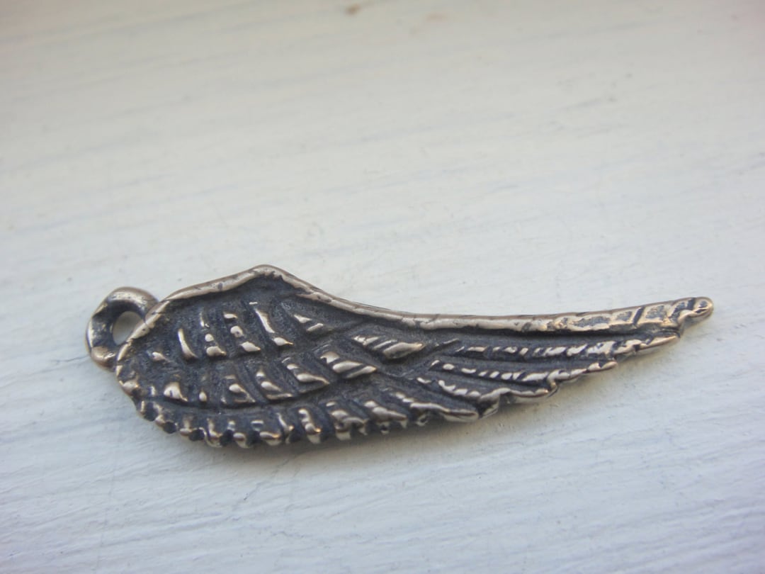 Solid Bronze Angel Wing Charm 1 Pc., Bronze Angel Wing, Angel Wing Etsy