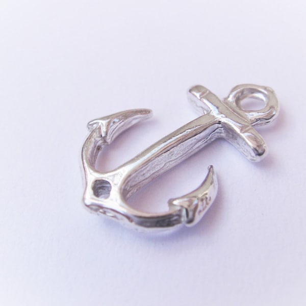 925 sterling silver Anchor Connector anchor, silver anchor, nautica, silver anchor charm connector, anchor, silver anchor charm, anchor hope