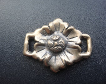 Solid bronze flower connector, bronze rose connector, bronze connector