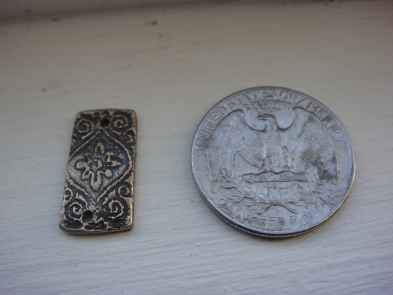 rectangle connector connector Solid bronze Rectangular Ornate Charm rectangle connector link,bronze link