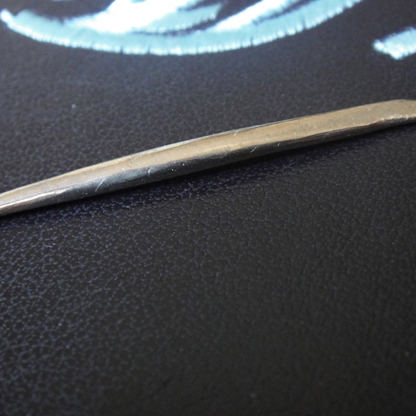 solid bronze Skinny Needle Charm - long and thin dagger spear spike pendant, needle, bronze needle