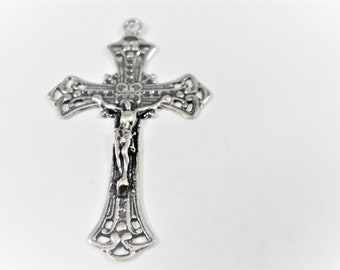 925 sterling silver cross, silver cross with Jesus, silver large cross, cross, sterling silver cross, sterling silver cross with Jesus