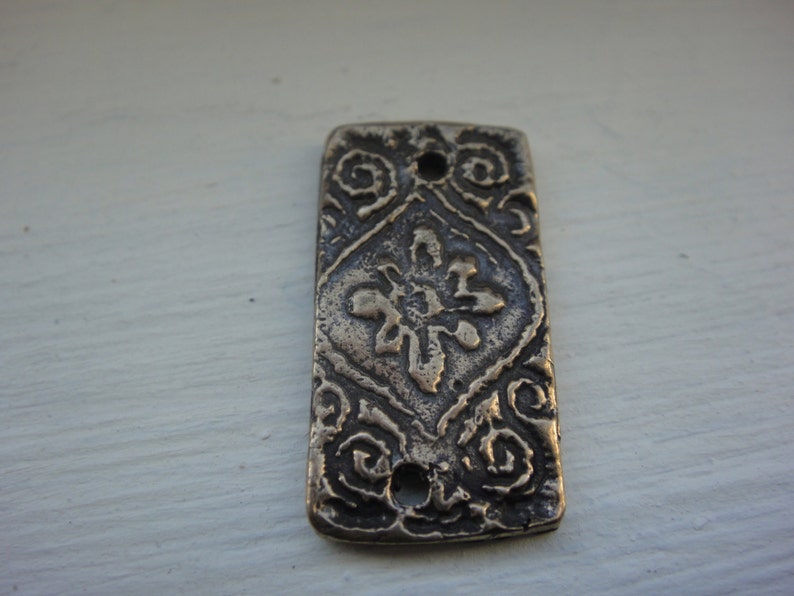 rectangle connector connector Solid bronze Rectangular Ornate Charm rectangle connector link,bronze link