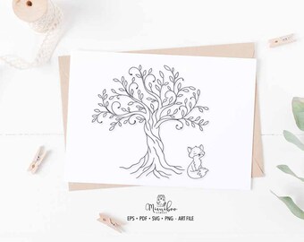 Love Deers - CUT file - Art Plotter File - Paper cut - pdf svg png eps - Silhouette Cameo - Cricut Maker - Card making - Logo
