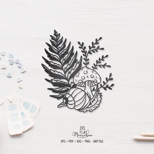 Forest Story - File CUT - File Plotter artistico - Taglio carta - SVG - PNG - Silhouette Cameo - Cricut Maker - Creazione di carte - File Plotter