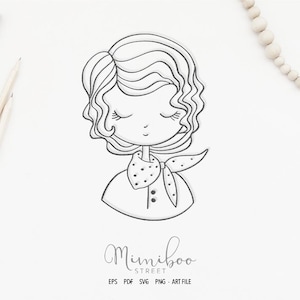 Paris Girl - file CUT - Art Plotter File - Taglio carta - pdf svg png eps - Silhouette Cameo - Cricut Maker - Creazione di carte
