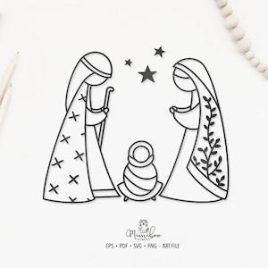 Plotterdatei Weihnachten - Weihnachtskrippe - Plotterdatei - Scherenschnitt - Silhouette Kamee - Cricut Maker - Kartenherstellung - Plotterdatei