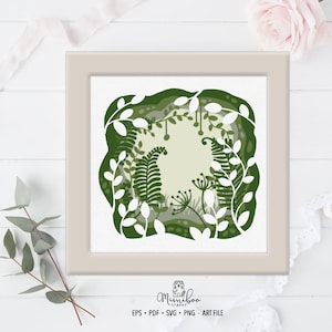 Foresta Ombra BOX, Ombra, BOX 3D, Papierschnitt SVG, Papierschnitt, Plotterdatei, Silhouette Cameo, Cricut Maker, Plotterdatei, Xtool