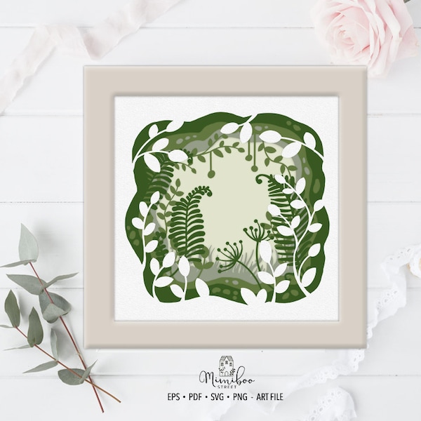 Forest Shadow BOX - 3D papercut SVG - layered paper art template - Art Plotter File - Silhouette Cameo - Cricut Maker - Laser cut Forest Shadow BOX - 3D papercut SVG - layered paper art template - Art Plotter File - Silhouette Cameo - Cricut Maker - Laser cut