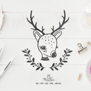 Oh Dear- CUT file - Art Plotter File - Paper cut - pdf svg png eps - Silhouette Cameo - Cricut Maker - Card making - Logo