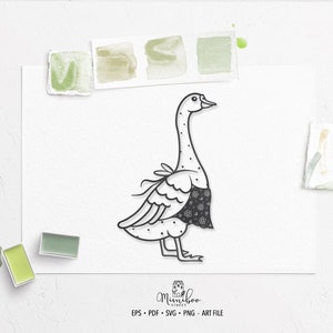 Oca - file CUT - File Plotter artistico - Taglio carta - pdf svg png eps - Silhouette Cameo - Cricut Maker - Creazione di carte - Logo