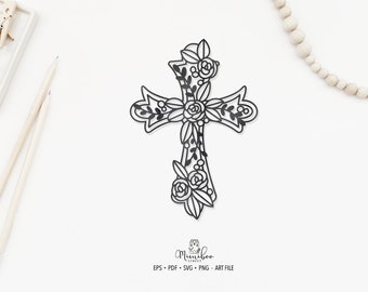 Church Cross SVG - Church Ceremony - CUT file - Art Plotter File - Paper cut - Silhouette Cameo - Cricut Maker - Sublimation Graphic