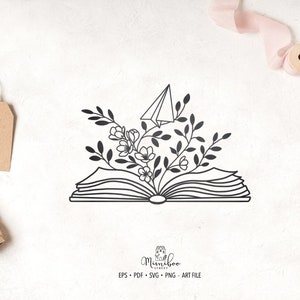 Fantasy Book - file di taglio - Art Plotter File - Taglio di carta - pdf svg png eps - Silhouette Cameo - Cricut Maker - Creazione di carte