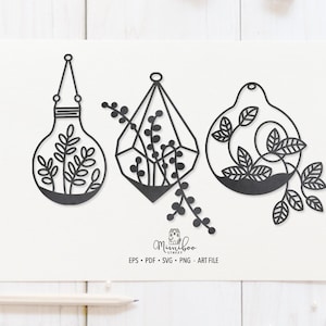Pianta d'appartamento - File CUT - Art Plotter File - Taglio carta - pdf svg png eps - Silhouette Cameo - Cricut Maker - Card making