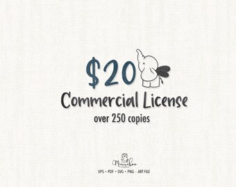 Licenza commerciale estesa per download digitali oltre 250 vendite