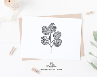 Autumn Twig - fiori CUT file - Art Plotter File - Paper cut - svg - png - Silhouette Cameo - Cricut Maker - Card making - Plotter File