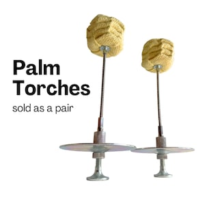 Palm Torches | Sold as a Pair | Fire Dancing Prop | Hand Candles Fire Routine | Fire Show Performance | Free Shipping, Ships Next Day