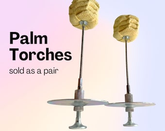 Palm Torches | Sold as a Pair | Fire Dancing Prop | Hand Candles Fire Routine | Fire Show Performance | Free Shipping, Ships Next Day