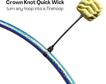 Accesorio para aro de fuego Crown Knot Quick Wick® / Mecha de Kevlar con abrazadera / Compatible con aros de 5/8" y 3/4" / Larga duración / Garantía de por vida