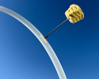 Aros de fuego de polipropileno natural / 5/8" y 3/4" de polipropileno / Aro de fuego personalizado con mechas extraíbles enroscables incluidas / Accesorio ligero para danza con fuego