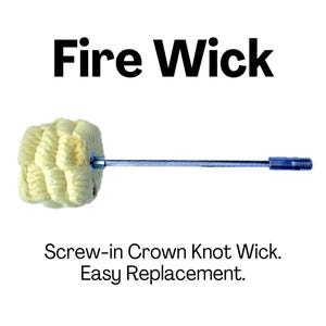 Firehoop Wicks | Screw-in Crown Knot Fire Wicks | Easy Replacement | Genuine Kevlar Wick