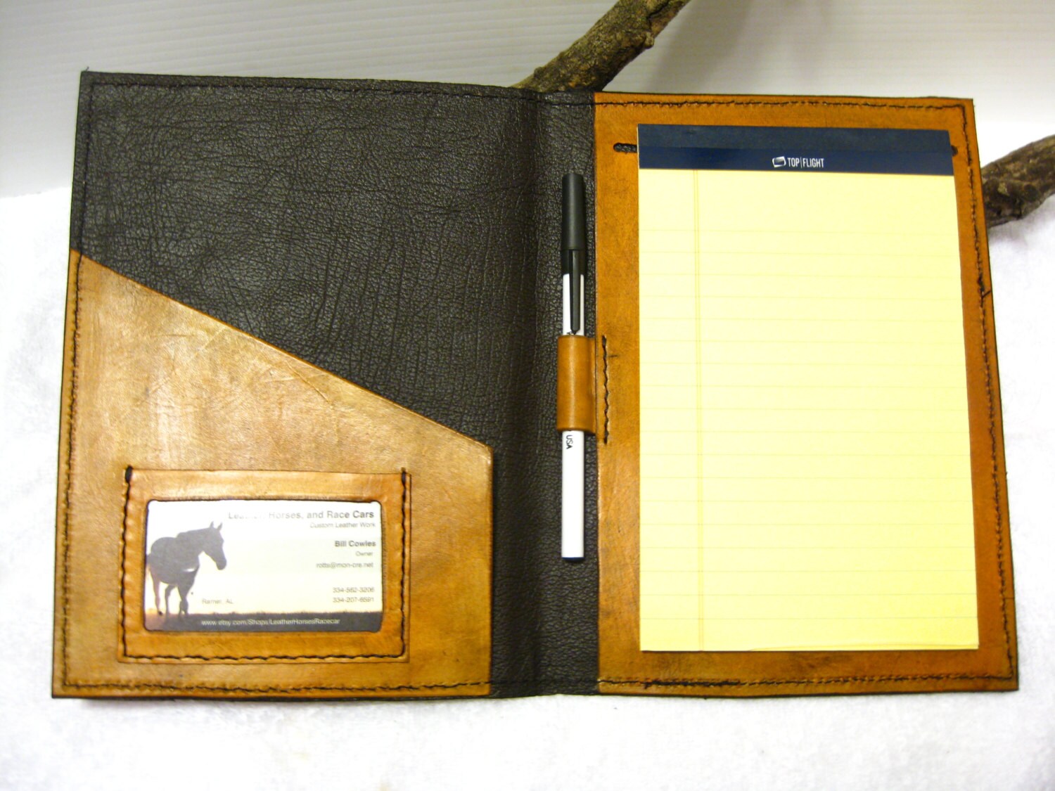 Leather Notepad Case Etsy