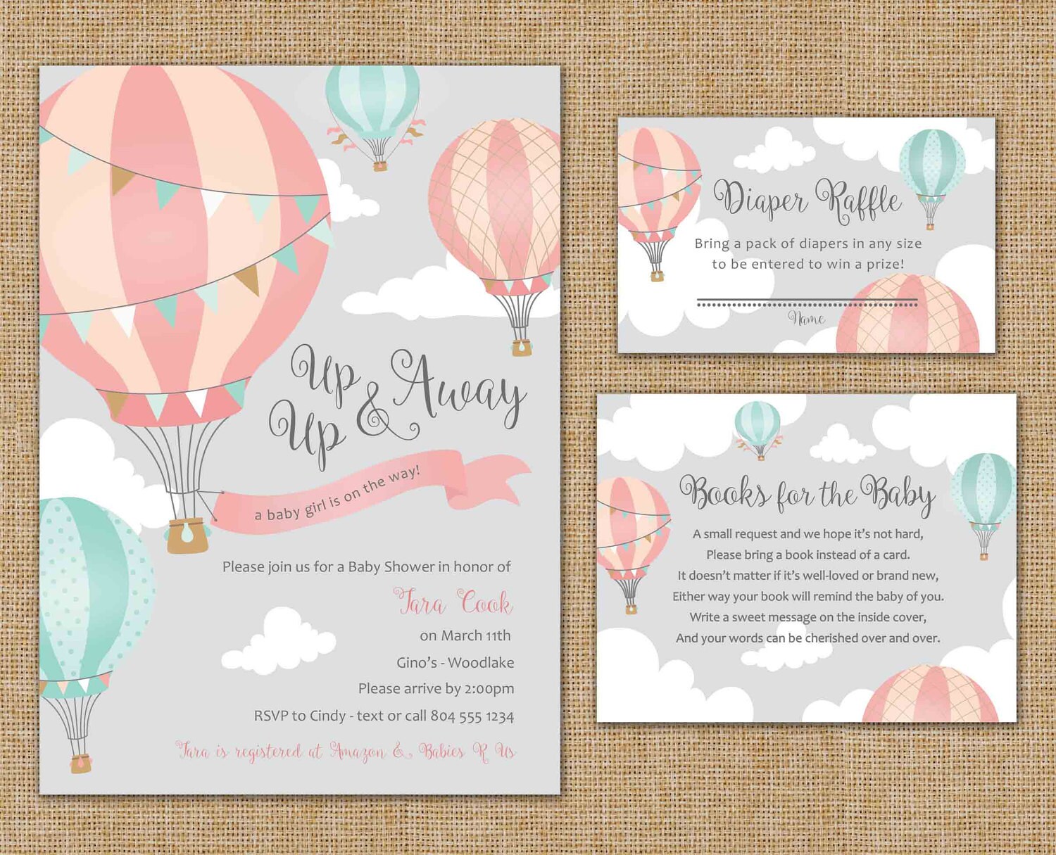 Up Up And Away Invitations 6
