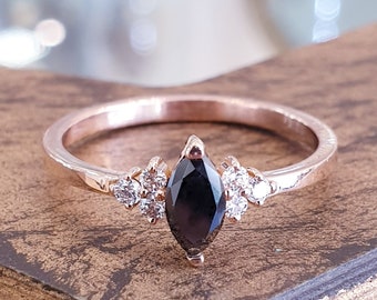 Marquise Diamond Engagement Ring - Etsy