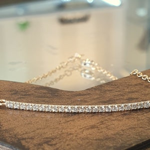 Diamond Bracelet 14k Yellow Gold Diamond Chain Bracelet Bracelet For Women Gift for her