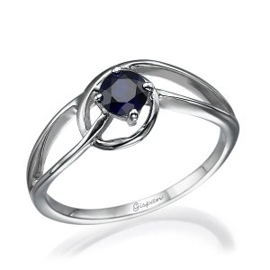Blue Sapphire Ring, Unique Engagement Ring, Wedding Ring, Promise Ring, White Gold Jewelry, Bridal Jewelry, Gem Ring, Jewelry Handmade
