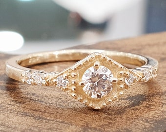 Vintage Engagement Ring Diamond Engagement Ring Vintage Statement Ring Gift For Women