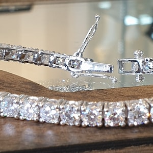 Prachtige tennisarmband 5,50 D-VS natuurlijke diamanten 14k witgouden armbanden voor vrouwen bruidsverjaardag cadeau voor haar