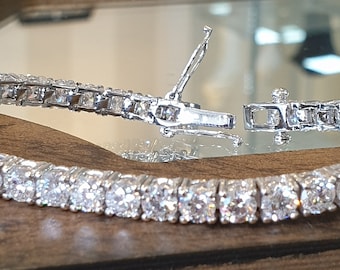 Stunning Tennis Bracelet 5.50 D-VS Natural Diamonds 14k White Gold Bracelets For Women Bridal Anniversary Gift For Her