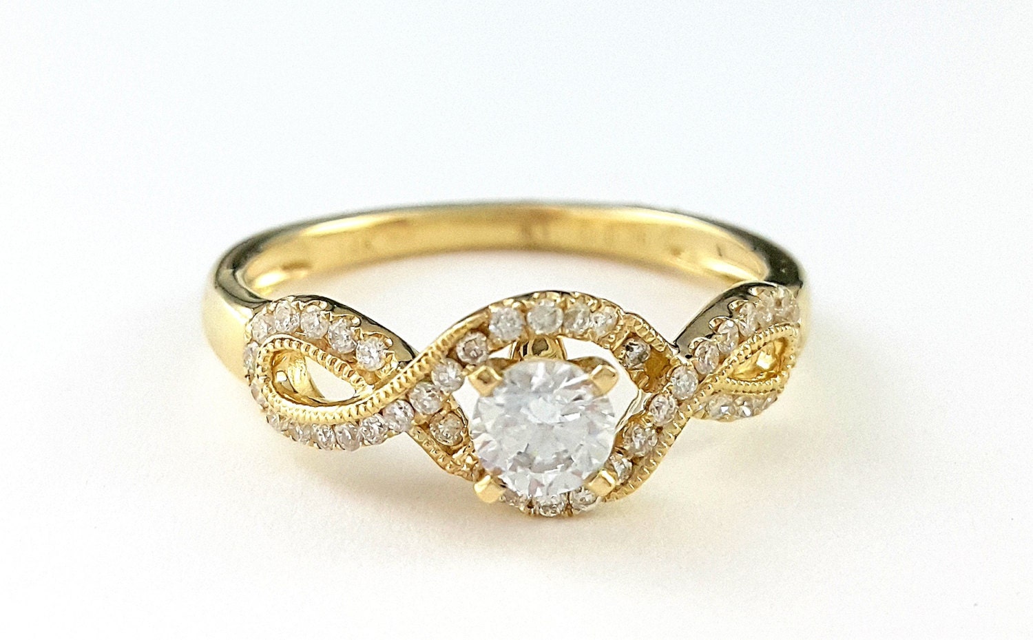 Infinity Engagement Ring Infinity Ring Wedding Ring Diamond - Etsy