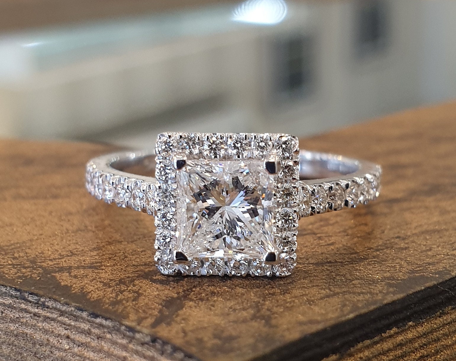 Round and Princess Cut Diamond Ring - Turgeon Raine