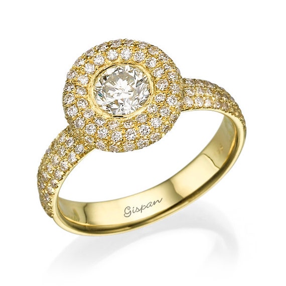 Engagement Ring Halo Setting Ring Unique Engagement ring Etsy