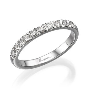 Eternity Ring, Diamond Band, Eternity Band, Half Eternity Band, Wedding Ring, Engagement Band, Half setting ring, White Gold ring