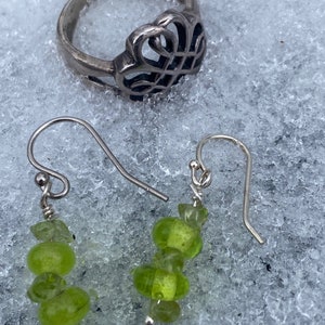 Size 7 Silver Ring and Earring Set