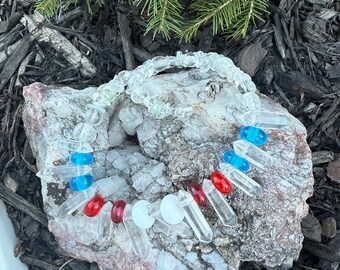Trans Pride Crystal Necklace