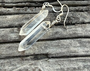 Quartz Wire Wrapped Earrings